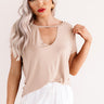 Keeping Score Shift Tee In Warm Taupe Image - 1