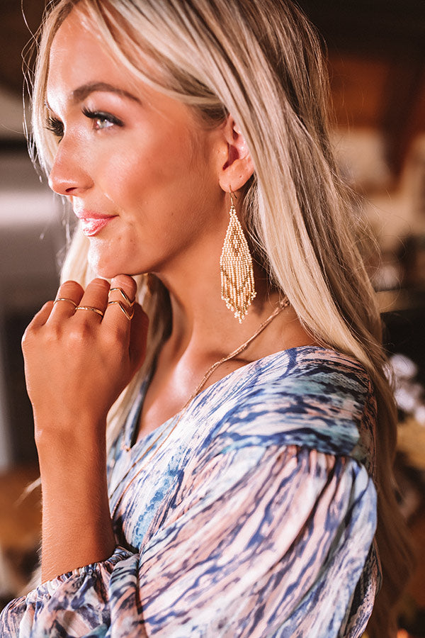 Prosecco In Portofino Beaded Earrings In Cream