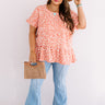 Sunset Summer Shift Top In Coral Curves Image - 1