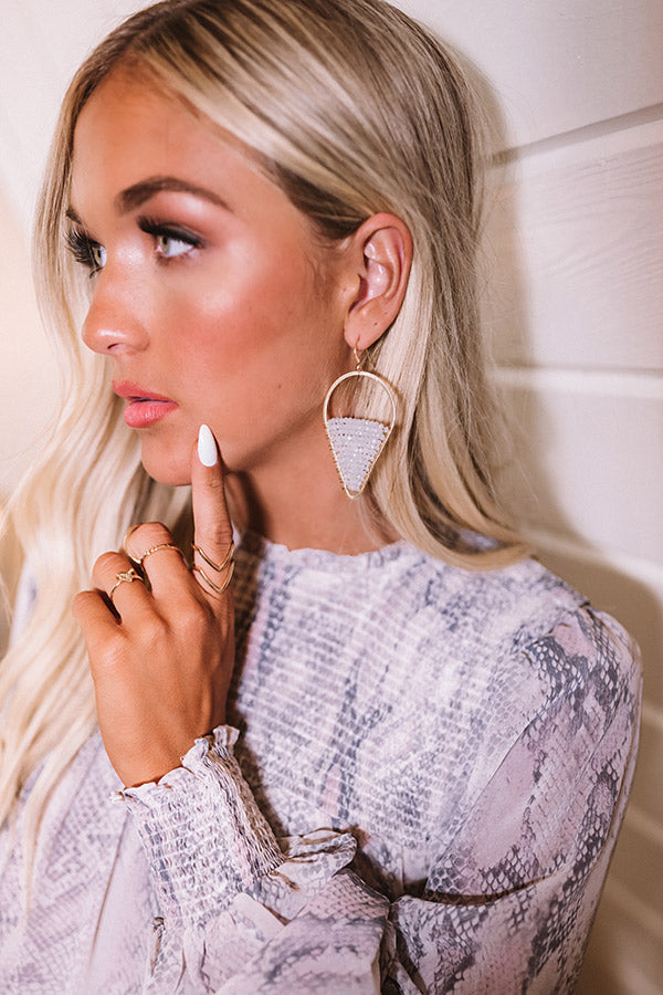 The Pistachio Beaded Earrings