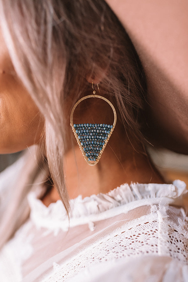 The Blue Moon Beaded Earrings