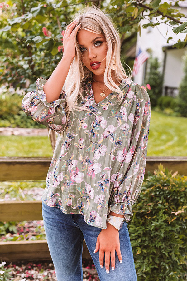 Get To Work Floral Top