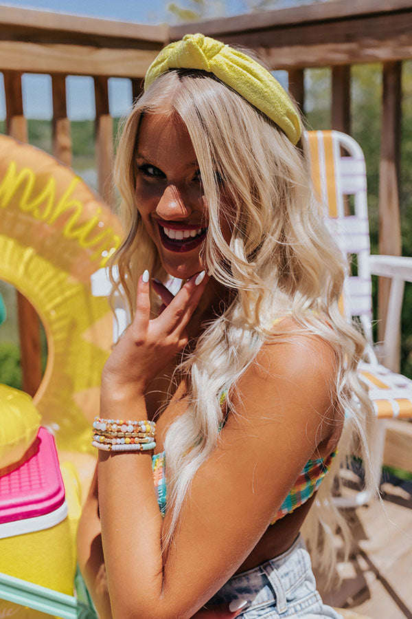 Knot Your Type Headband In Yellow Image - 1