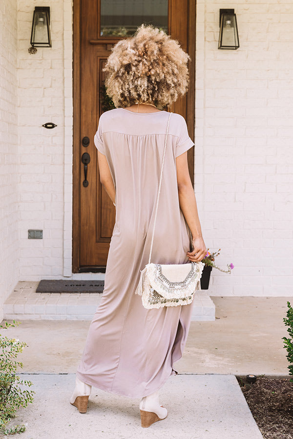 Just My Type T-Shirt Maxi In Taupe Image - 1