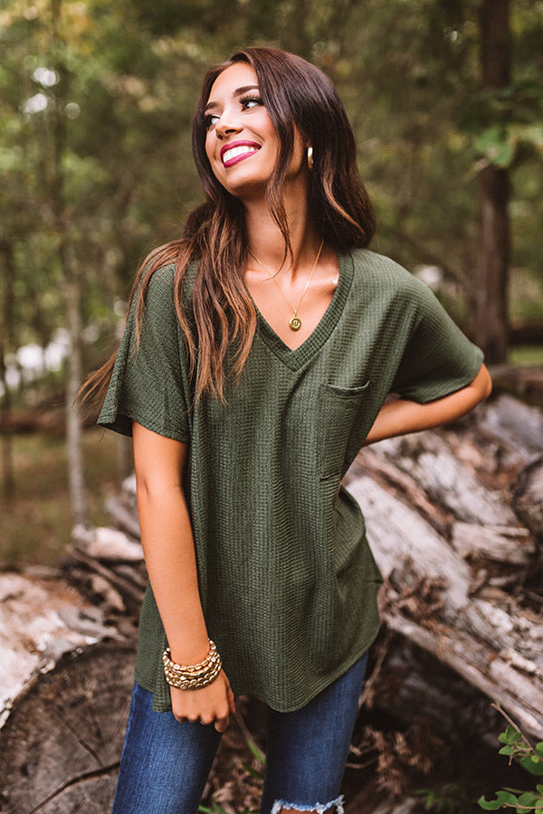 Vineyard Wishes Shift Top In Olive