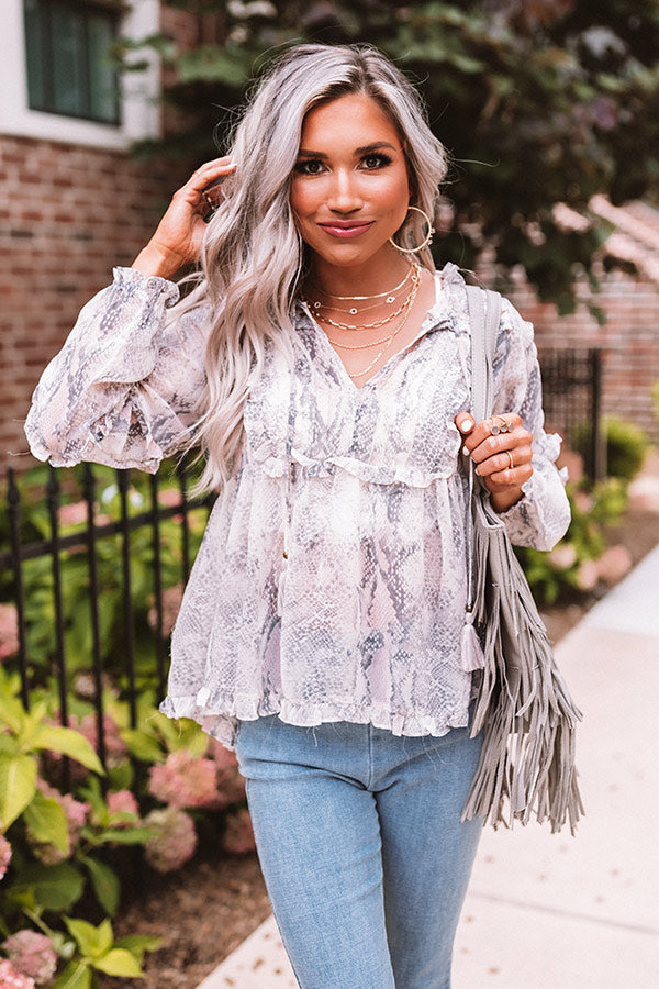 Sips Of Champagne Shift Top