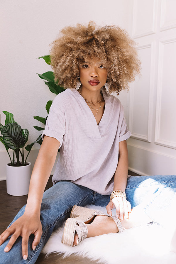 Open Roads Shift Top In Grey