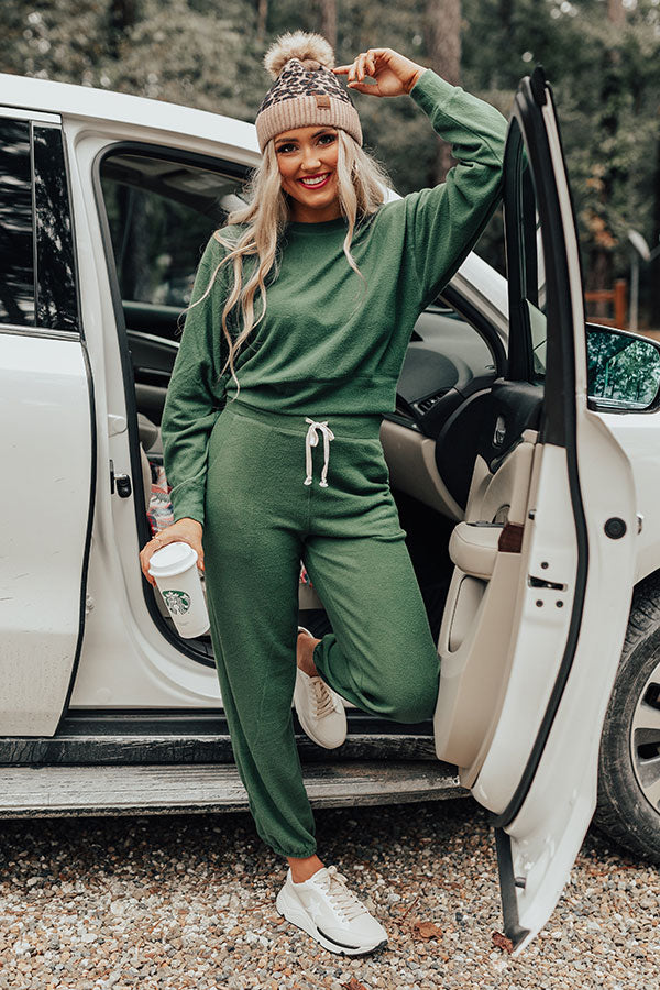 You Know The Drill Joggers In Olive