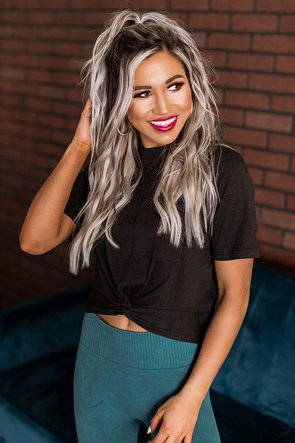 Refined Feelings Crop Top in Black