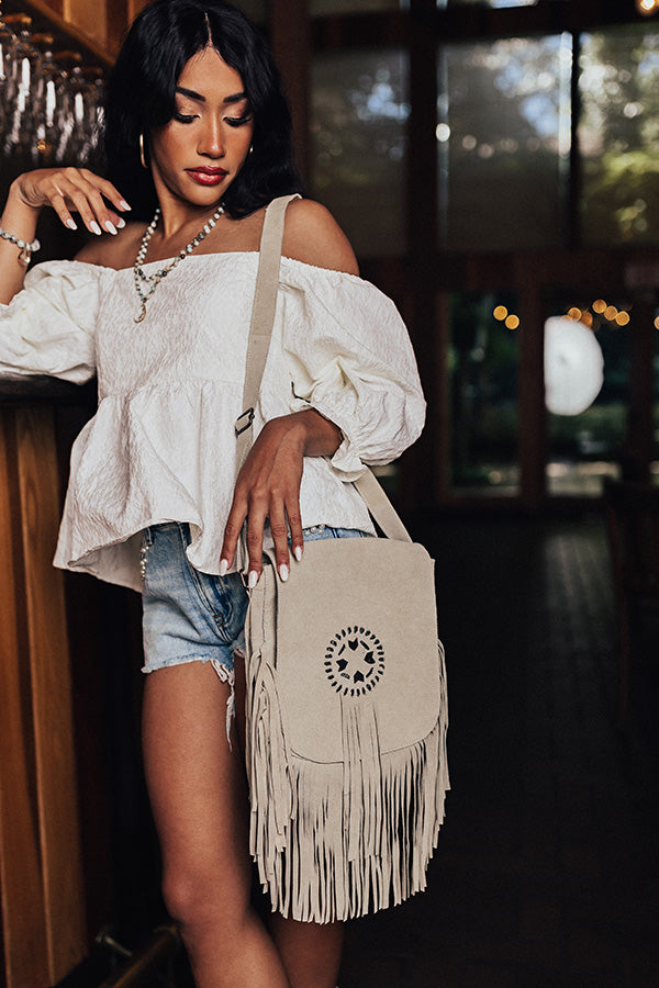 Style Bandit Leather Crossbody In Stone