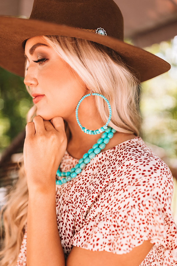 Penthouse Views Turquoise Earrings