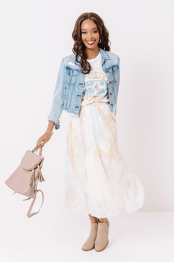 Brunch In Paris Watercolor Skirt Image - 1