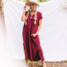 Just My Type T-Shirt Maxi In Maroon Image - 1