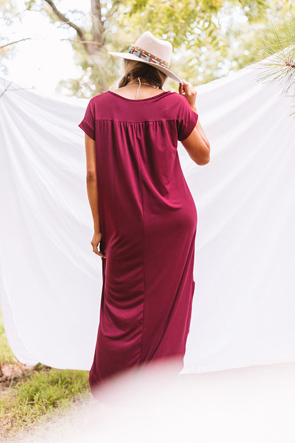 Just My Type T-Shirt Maxi In Maroon Image - 1