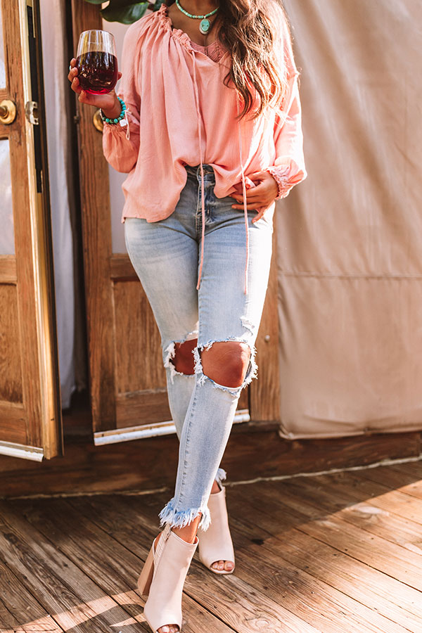 The Lissie Midrise Distressed Ankle Skinny