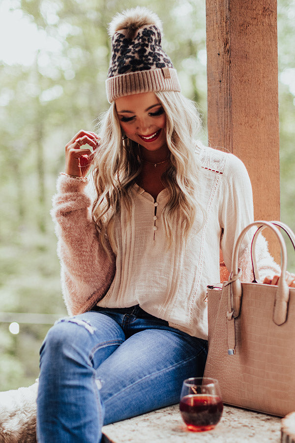 Cold Weather Memories Ultra Soft Cardigan In Blush