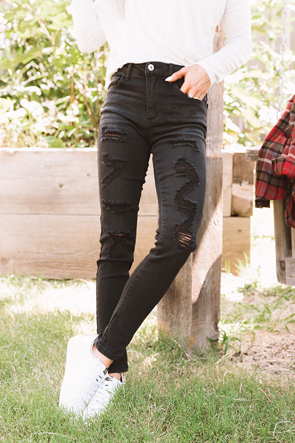 The Massie Midrise Distressed Skinny