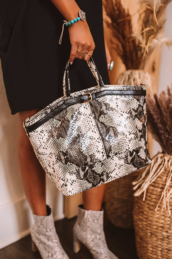 Honorable Mention Faux Leather Tote In Black
