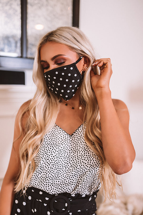 Solo Trip Polka Dot Cloth Face Mask