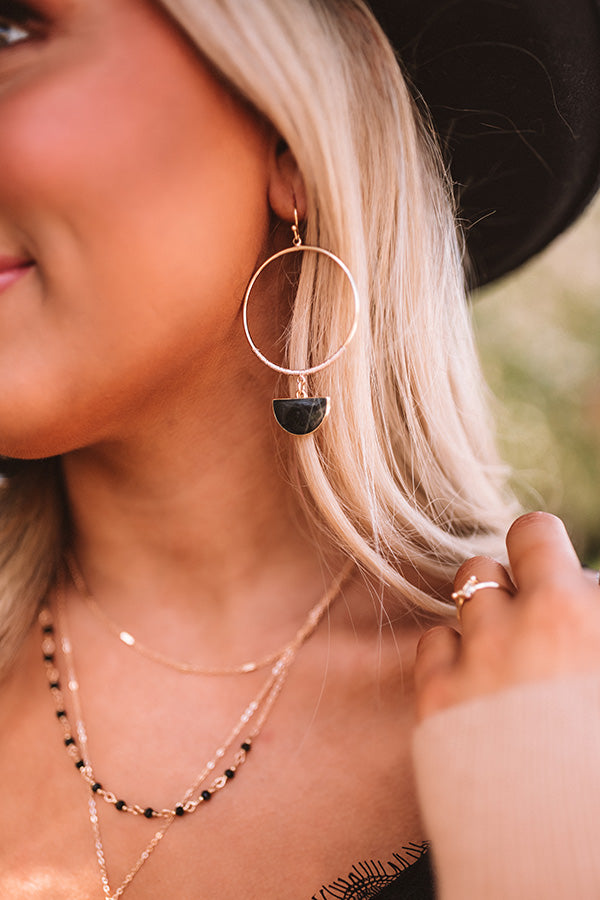 Real Life Glam Earrings in Black