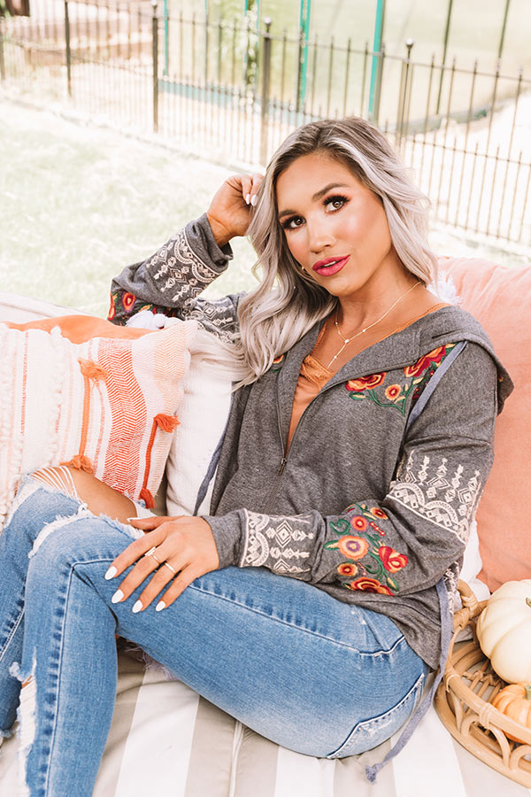 Cool Morning Sunrise Embroidered Sweater
