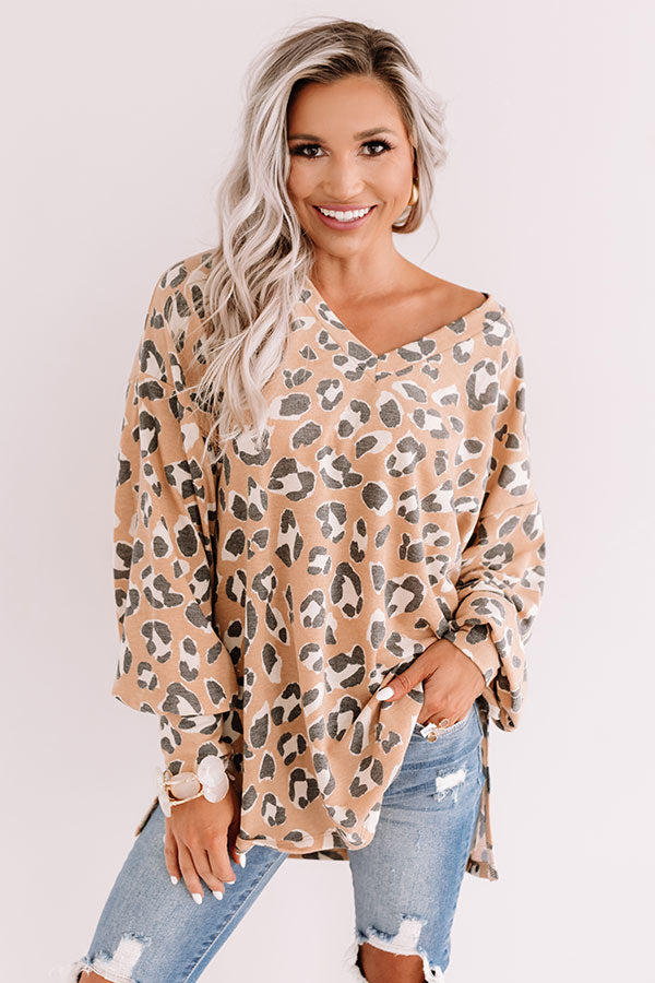 Sweeter Than Honey Leopard Shift Top