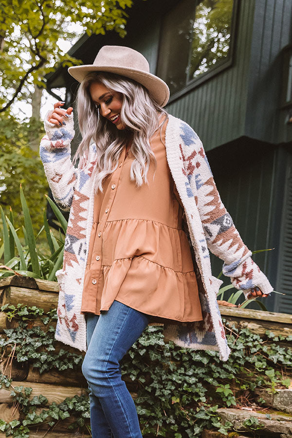 Lost In The Adirondacks Cardigan In Ivory