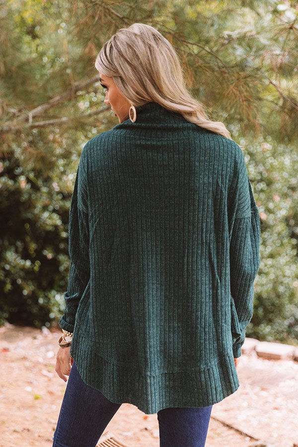 Crushing On Fall Sweater In Hunter Green