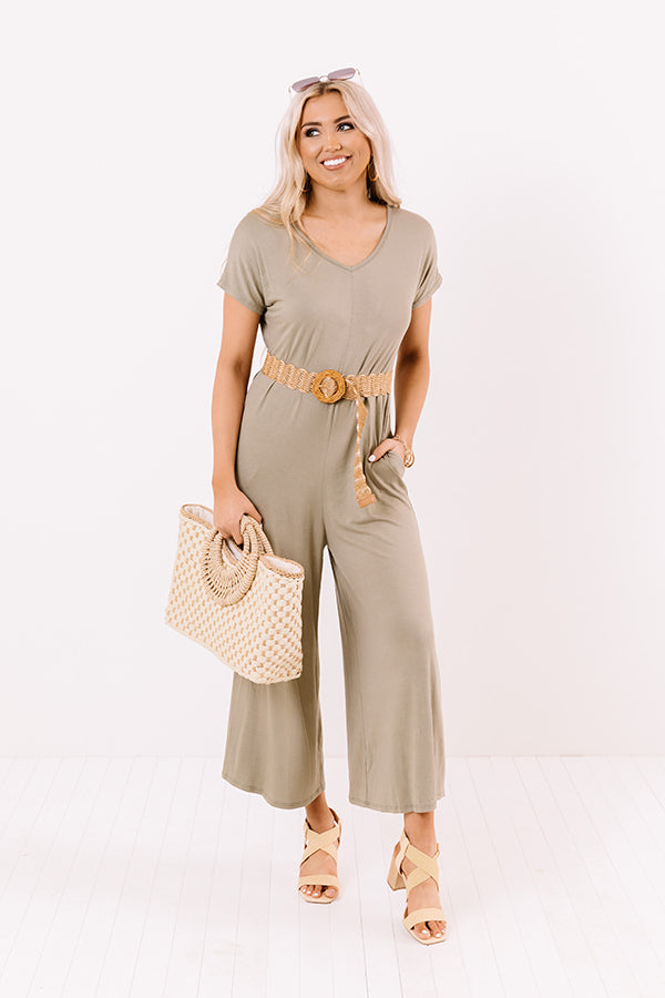 Vibe To This Jumpsuit In Sage