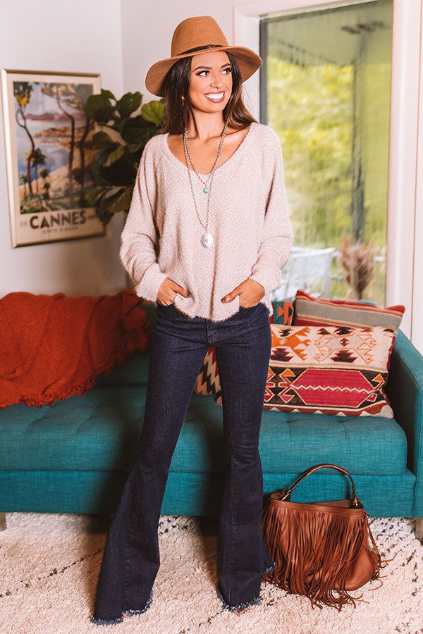 Sweet Solitude Knit Sweater In Birch