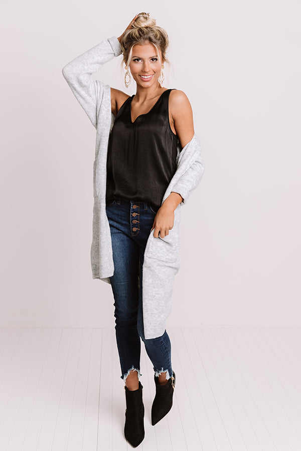 Talking All Night Shift Top In Black