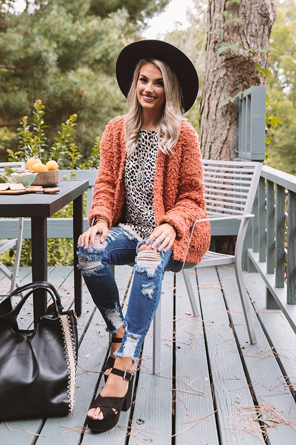 Town Hall Leopard Shift Top In Ivory