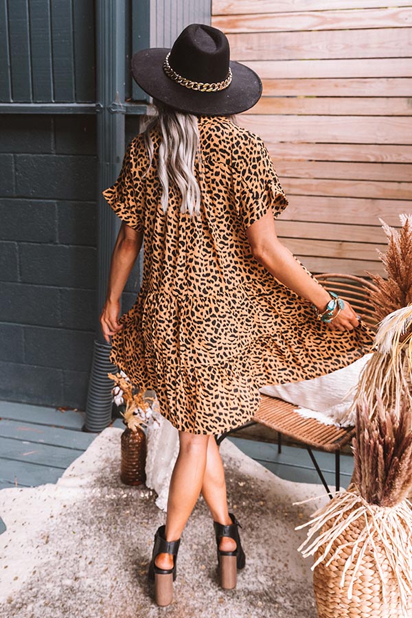 Swoon And Sway Leopard Shift Dress