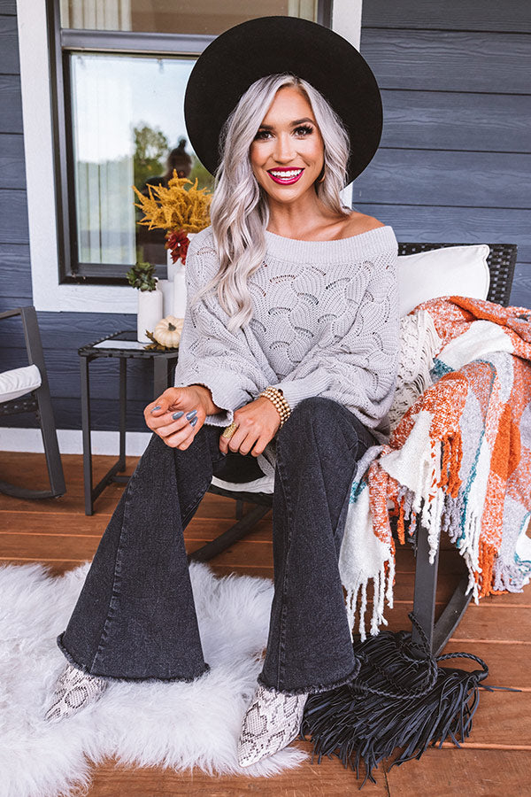 September Morning Knit Sweater In Grey