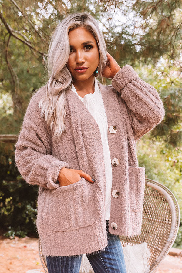 Autumn On Repeat Cardigan In Warm Taupe