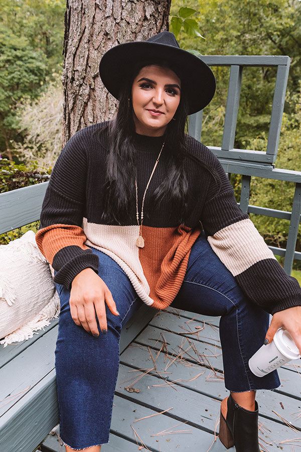 Vermont Fall Color Block Sweater   Curves Image - 1