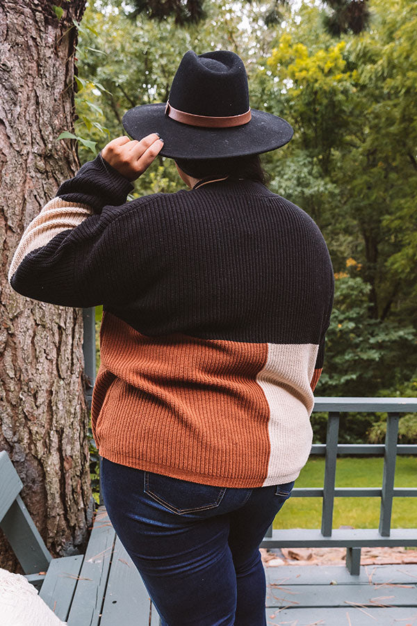 Vermont Fall Color Block Sweater   Curves Image - 1