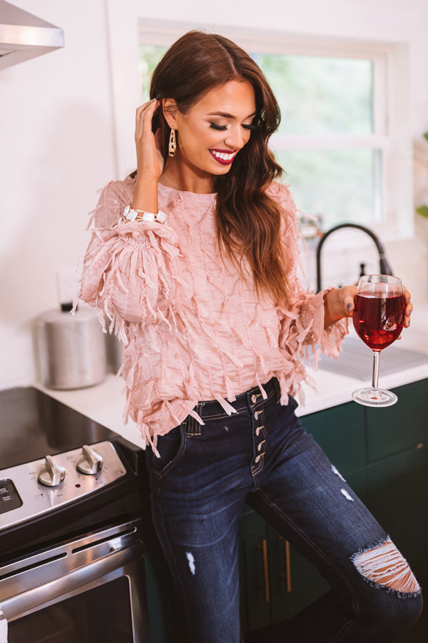Feeling Influential Shift Top In Blush