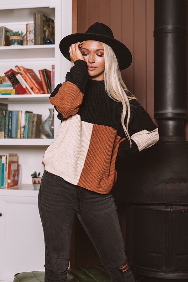 Vermont Fall Color Block Sweater Image - 1