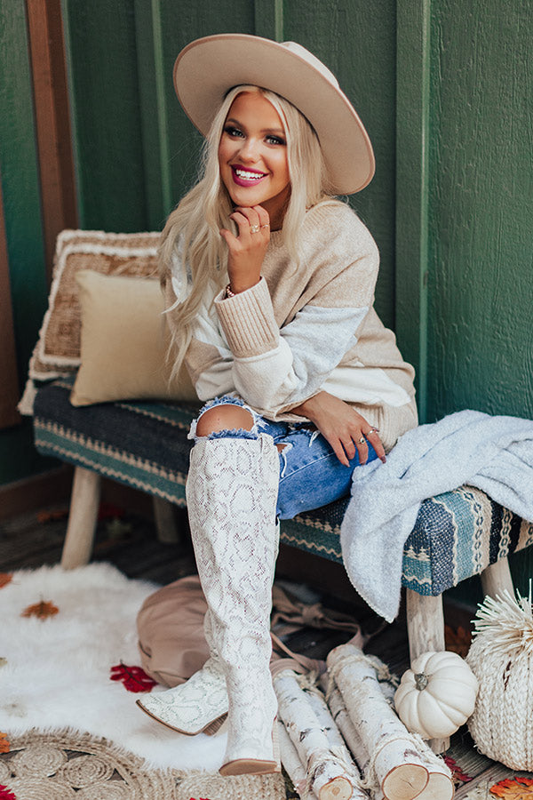 Never Too Cozy Colorblock Sweater Image - 1