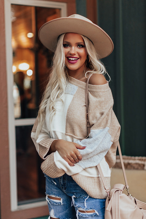 Never Too Cozy Colorblock Sweater Image - 1
