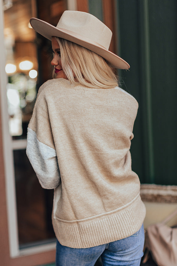 Never Too Cozy Colorblock Sweater Image - 1