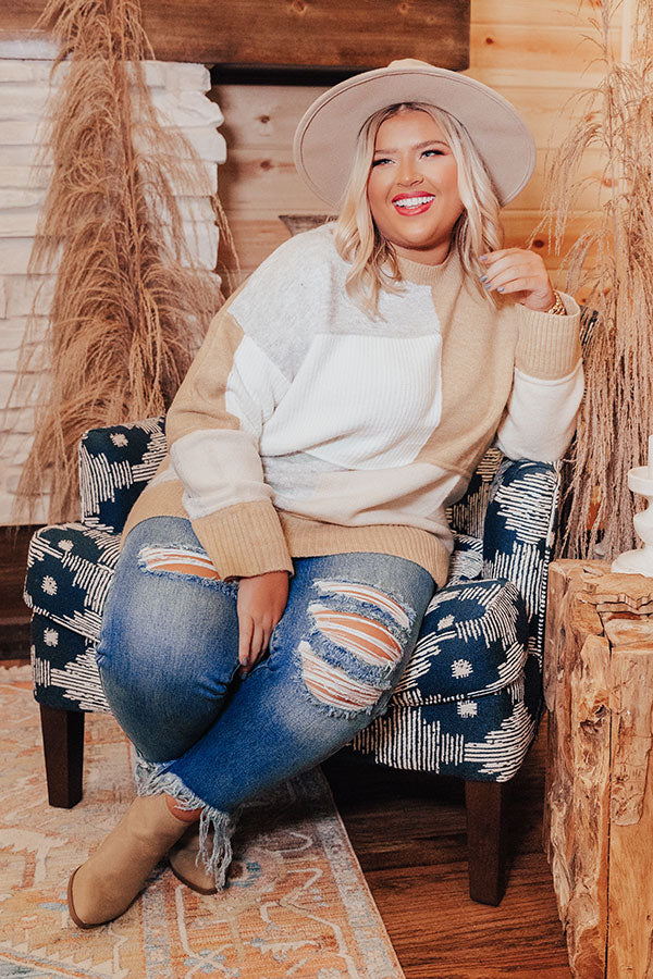 Never Too Cozy Colorblock Sweater    Curves Image - 1
