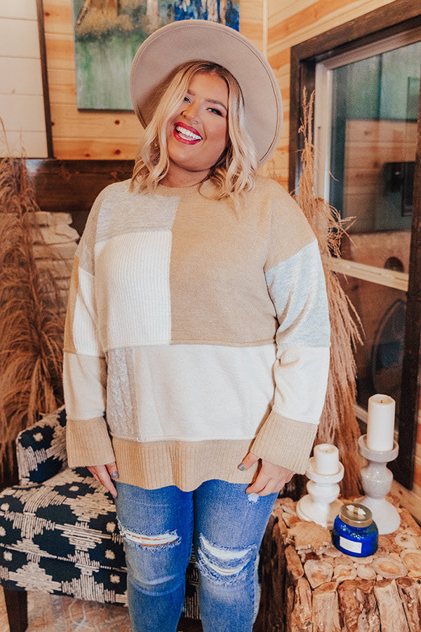 Never Too Cozy Colorblock Sweater    Curves Image - 1