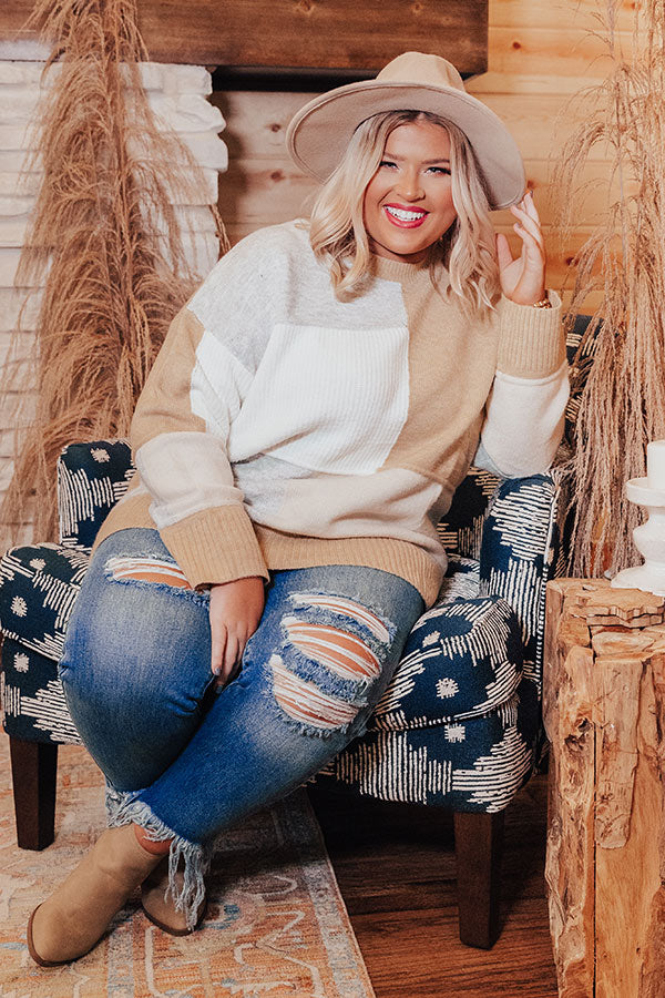 Never Too Cozy Colorblock Sweater    Curves Image - 1