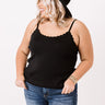 Acts Of Kindness Scalloped Tank In Black   Curves Image - 1