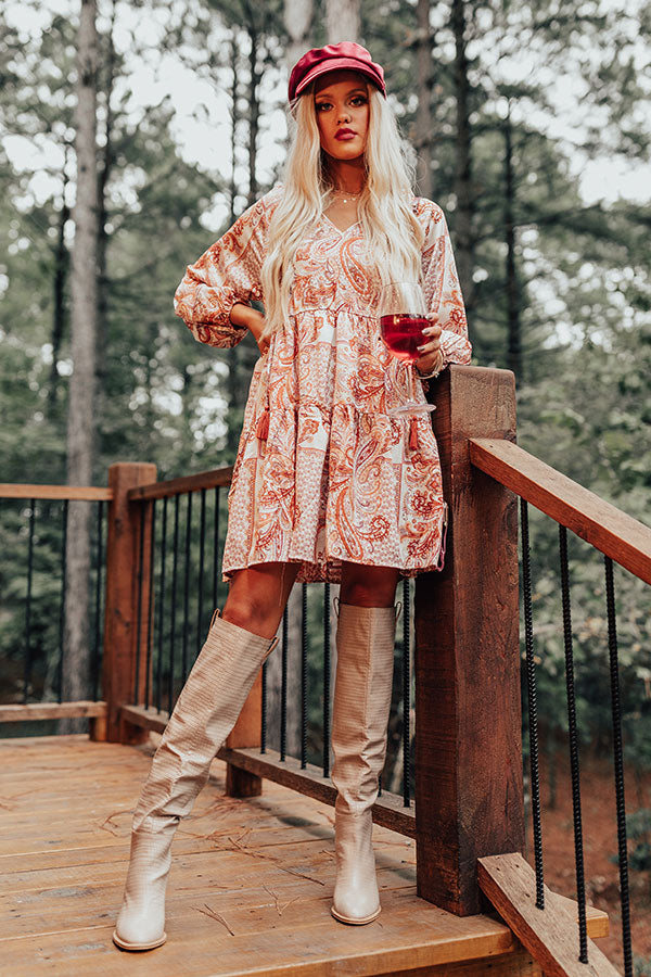 Soho Swooning Paisley Shift Dress In Ivory Soho Swooning Paisley Shift Dress In Ivory