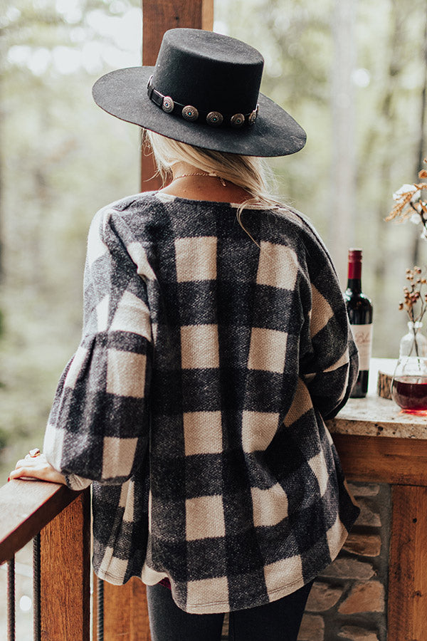 Black and white buffalo plaid outlet cardigan