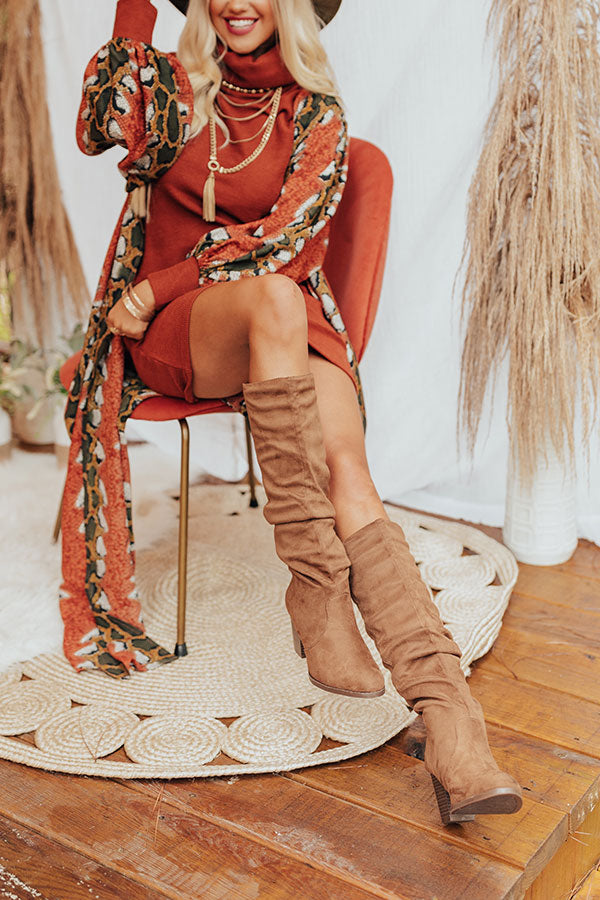 The Finch Knee High Boot In Mocha