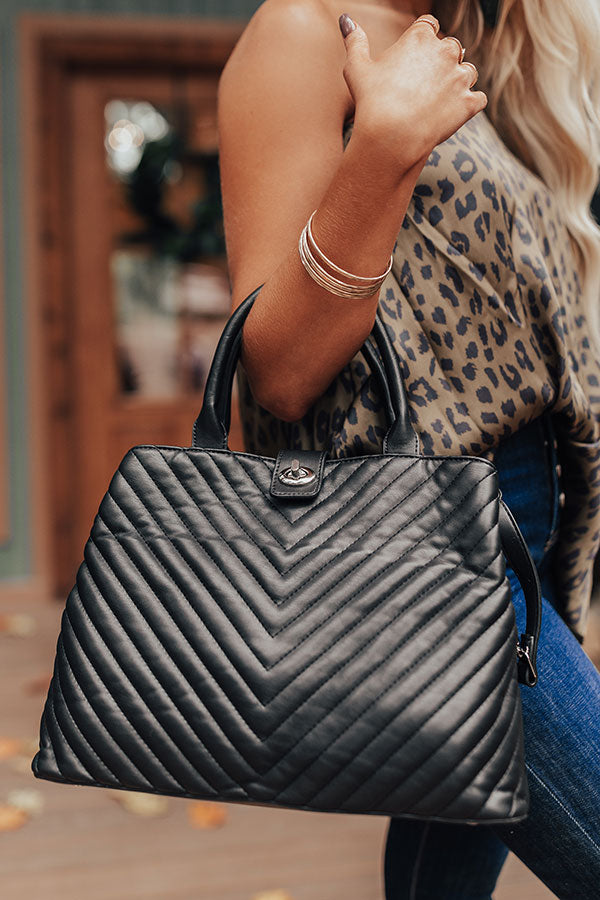 On Brand Faux Leather Tote In Black